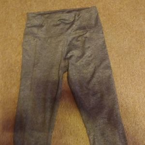 Gray womens Cropped leggings